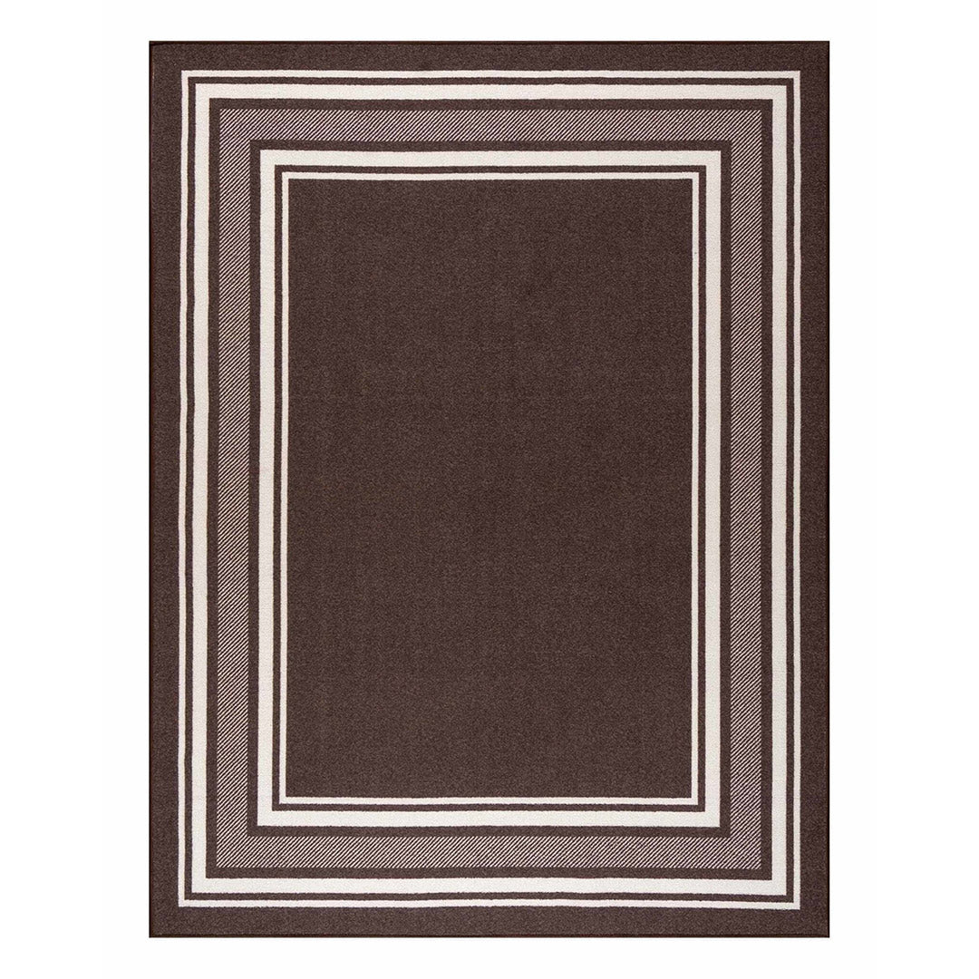 Carmel Brown Bordered NonSlip Indoor Area Rug