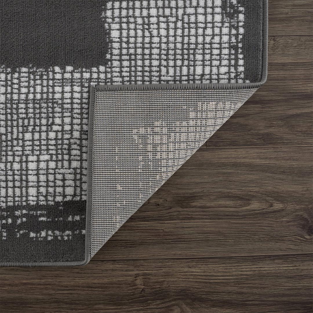 Laguna Dark Gray Bordered Indoor Area Rug