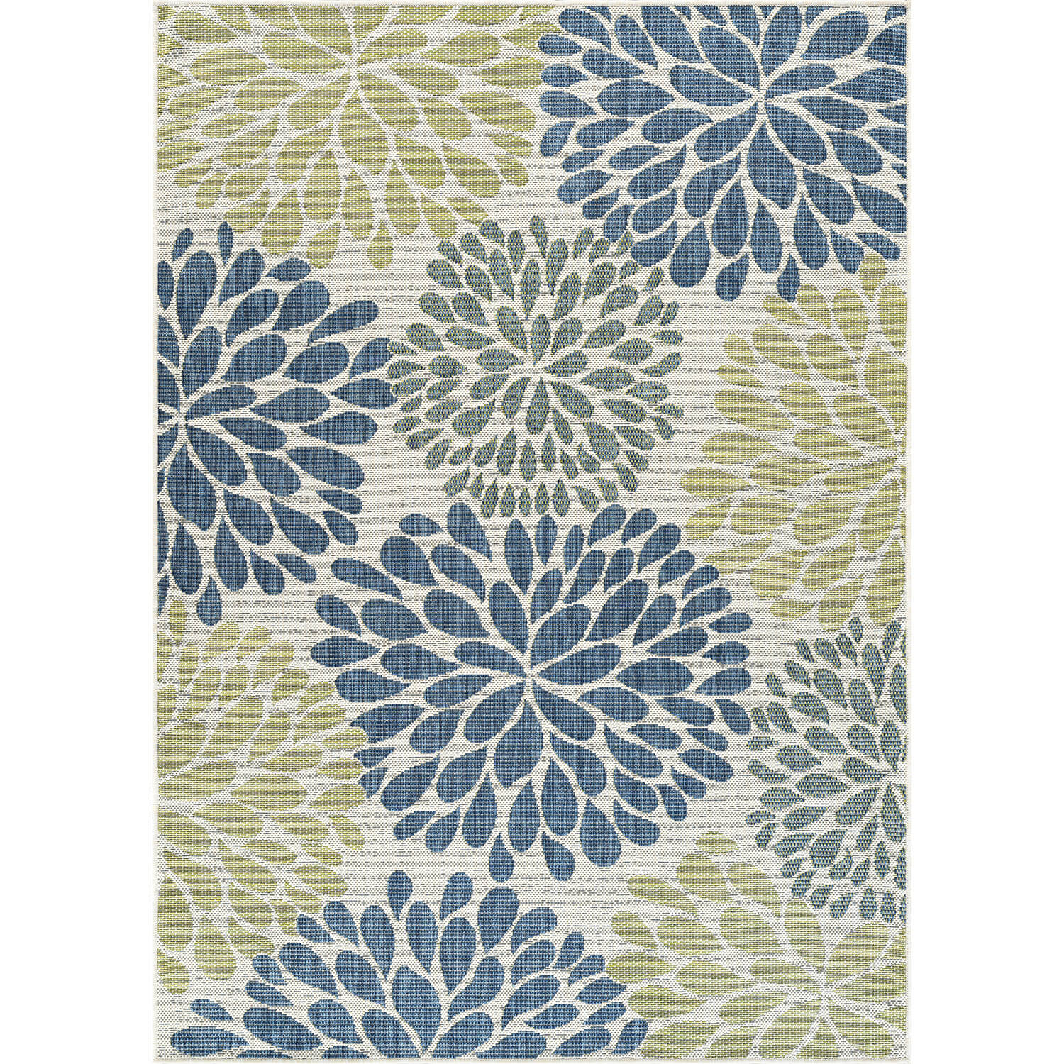 California Olive Floral Indoor Outdoor Rug