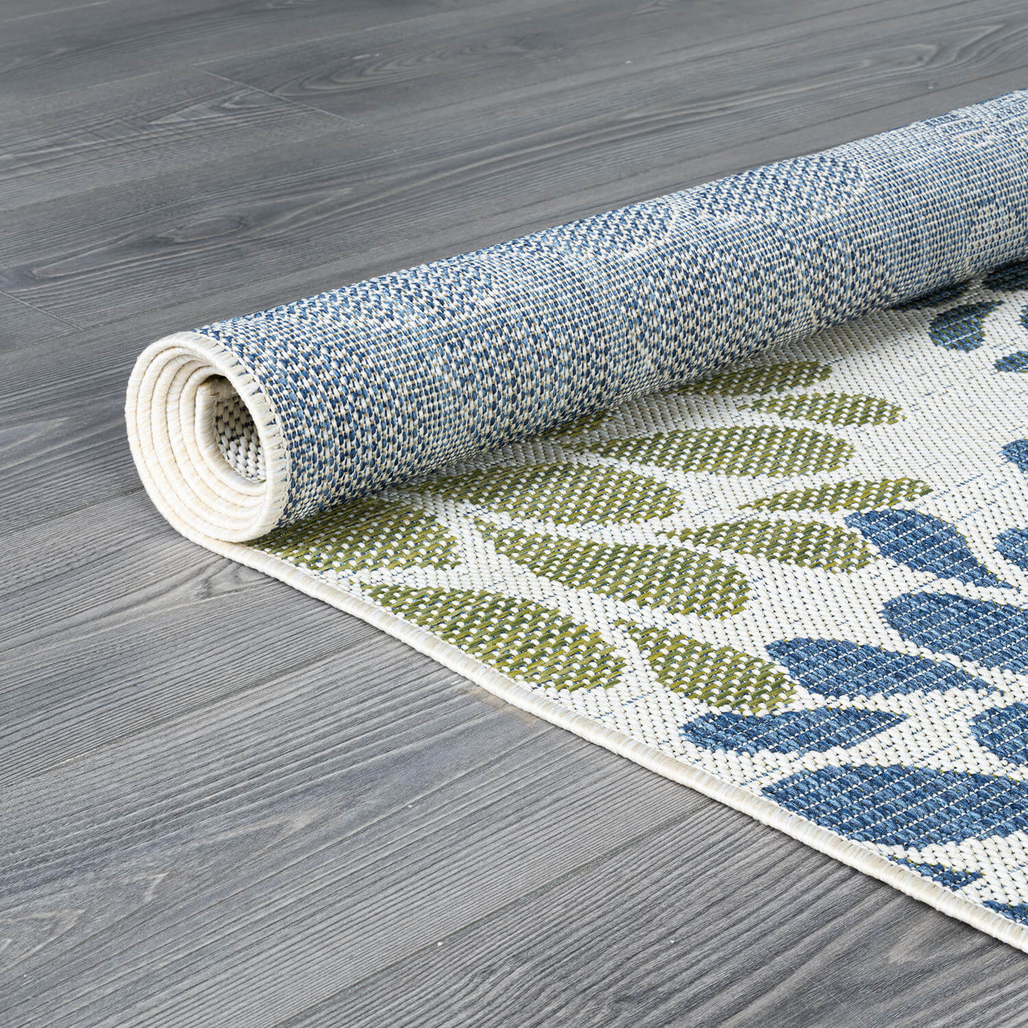 California Olive Floral Indoor Outdoor Rug