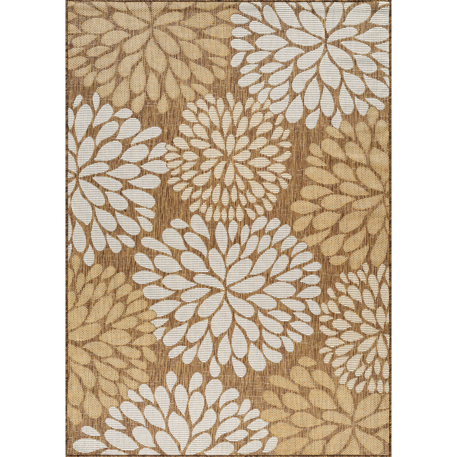 California Wooden Floral Indoor Outdoor Rug