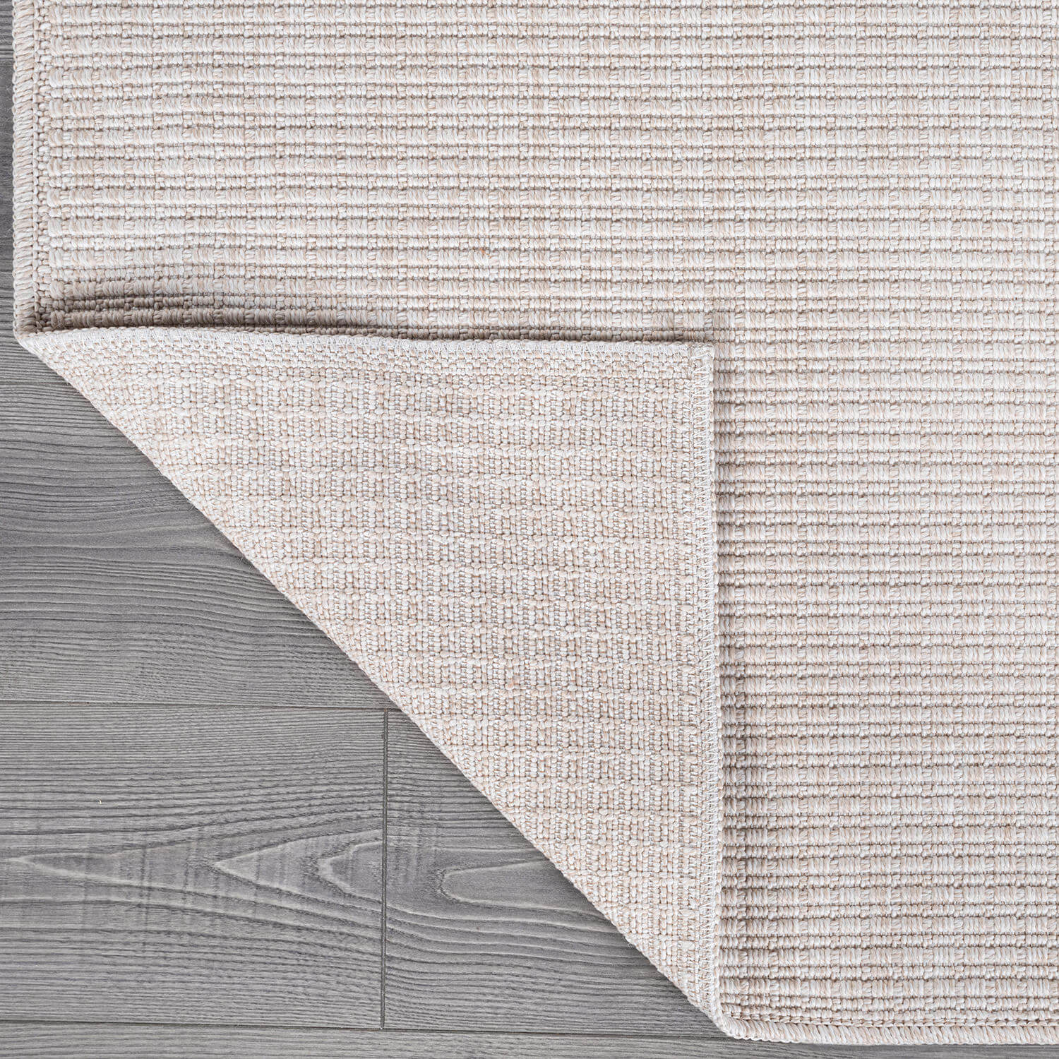 Easy Jute Off-White Solid Indoor Outdoor Rug