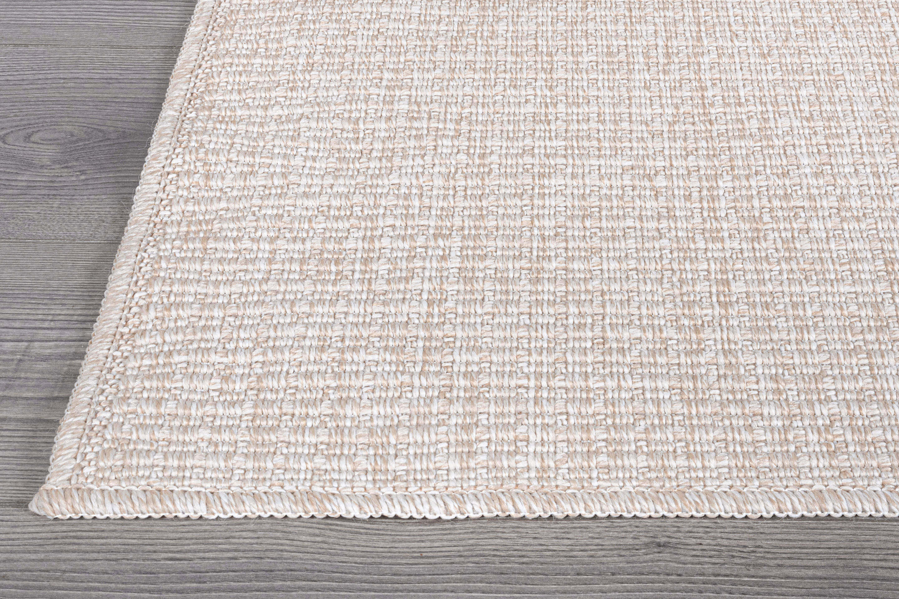 Easy Jute Off-White Solid Indoor Outdoor Rug