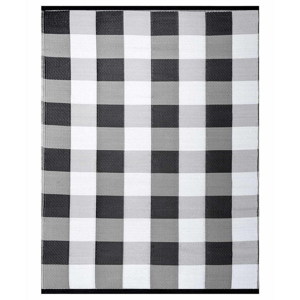 veranda plaid waterproof plastic outdoor area rug  5x7 8x10 9x12