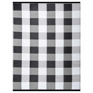 Veranda Plaid Waterproof Plastic Outdoor Area Rug-9x12