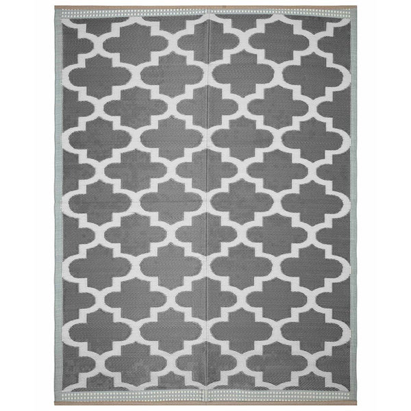 Waterproof Gray Plastic Outdoor Rug Trellis 8x10 10x13