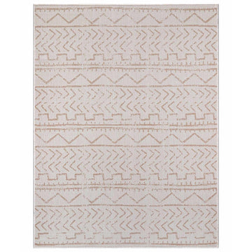 Waikiki Beige Trellis Outdoor Area Rug-5x7