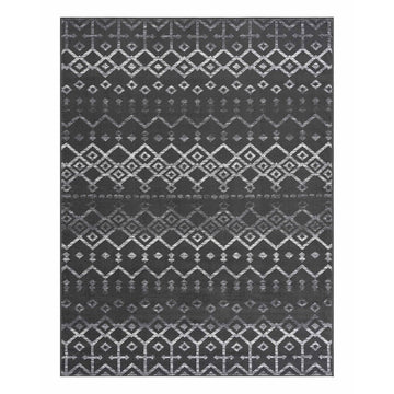 Laguna Dark Gray Trellis Moroccan Indoor Area Rug-5x7