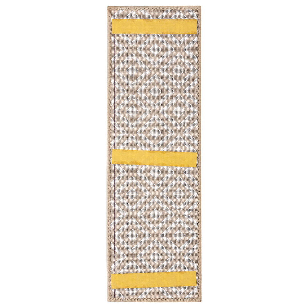 Non-Slip Beige Stair Treads Trellis set of 7 set of 13