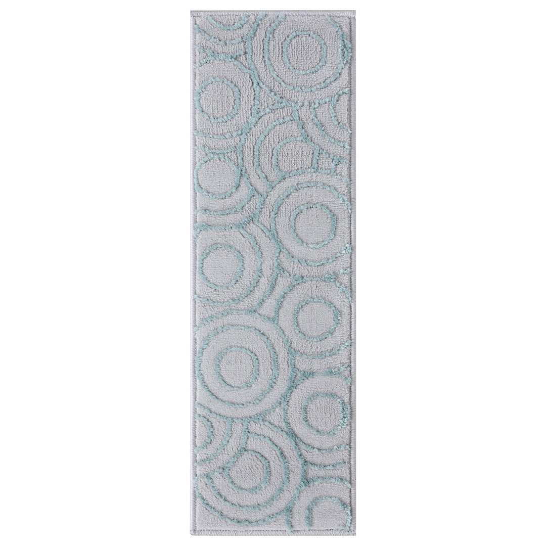 Non-Slip Teal Stair Treads Circles set of 7 set of 13