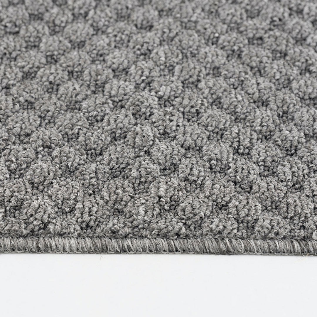 Waffle Gray Solid Non-Slip Stair Treads Rug