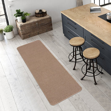 Diego Beige Solid Non-Slip Runner Rug-2x5