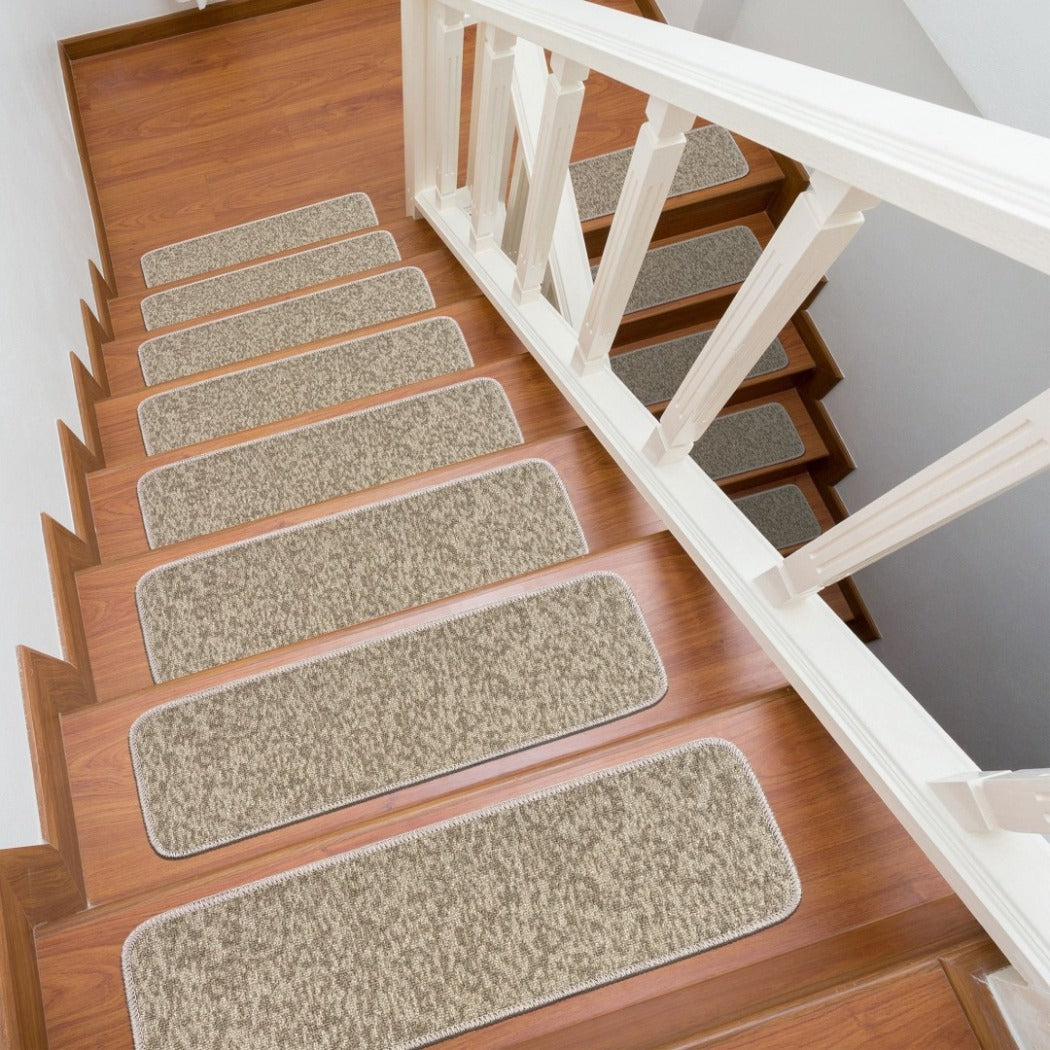 Non-Slip Gray Indoor Stair Treads Neutral set of 8 set of 15