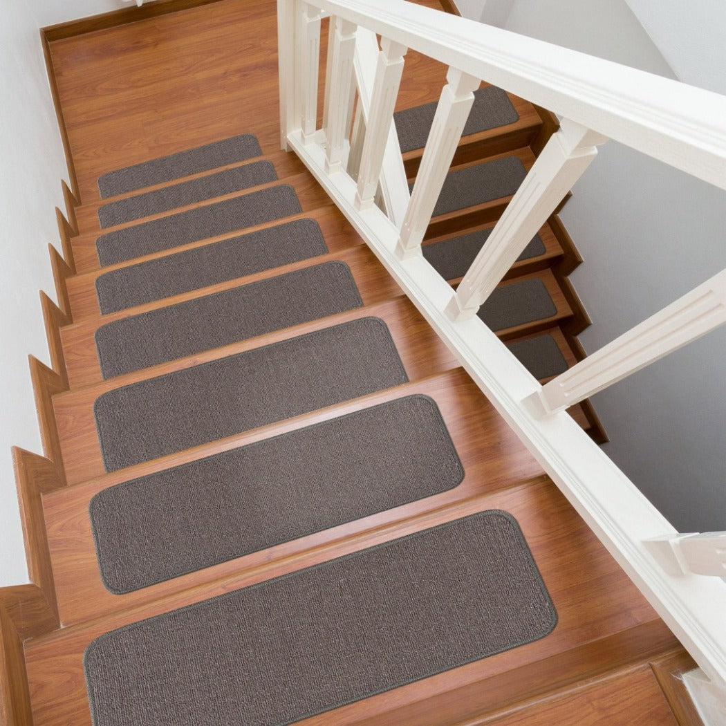 Non-Slip Gray Indoor Stair Treads Solid set of 8 set of 15